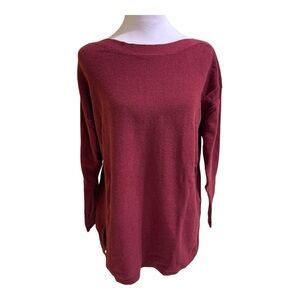 GAP Women's Burgundy Seedstitch Long Sleeve Sweater